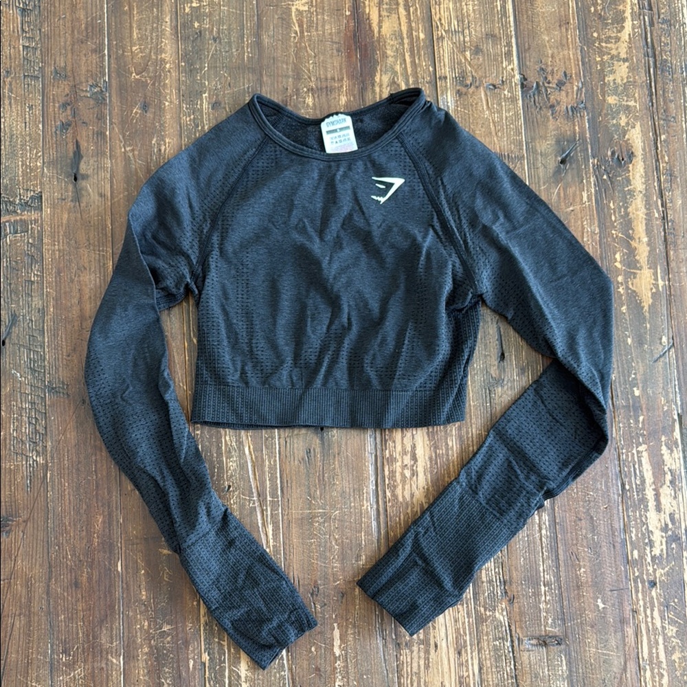 Gymshark Black Long Sleeve Crop Top